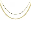 Angèle M Bijoux Collier Et Pendentif<Collier femme B2304-DORE+B2394-NOIR - Angèle M