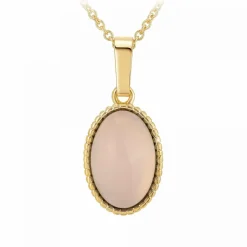 Angèle M Bijoux Collier Et Pendentif<Collier femme B2458-ROSE-QUARTZ - Angèle M