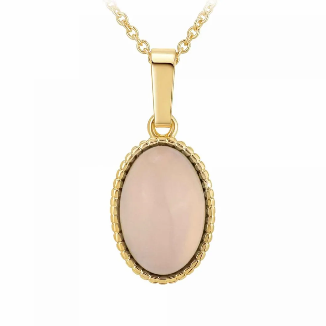 Angèle M Bijoux Collier Et Pendentif<Collier femme B2458-ROSE-QUARTZ - Angèle M