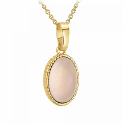 Angèle M Bijoux Collier Et Pendentif<Collier femme B2458-ROSE-QUARTZ - Angèle M