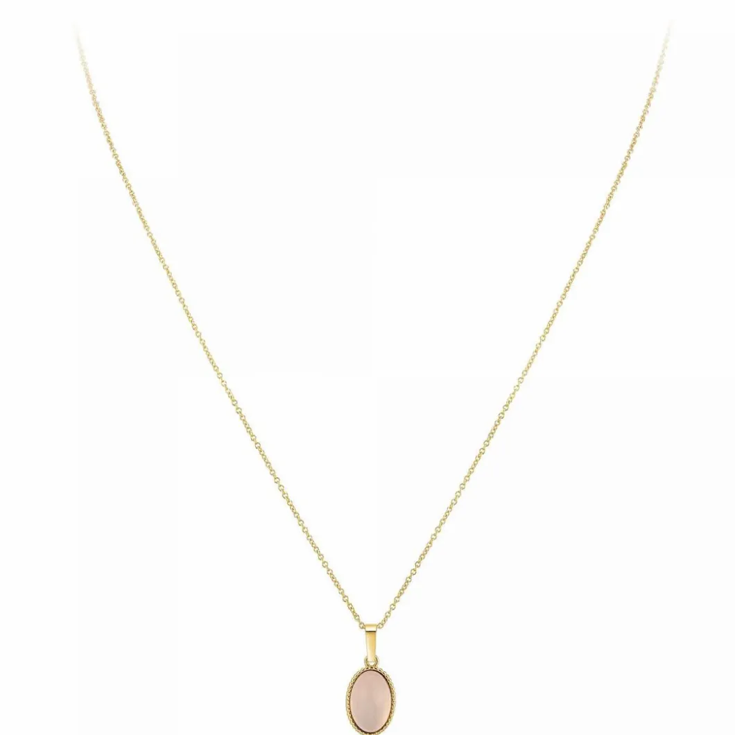 Angèle M Bijoux Collier Et Pendentif<Collier femme B2458-ROSE-QUARTZ - Angèle M