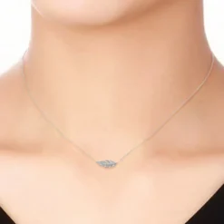 Maison de la Bijouterie Collier Et Pendentif<Collier Femme fantaisie plume Argent WYZ35345