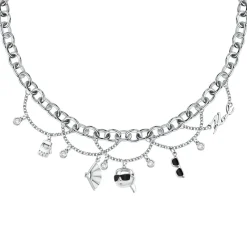 Karl Lagerfeld Bijoux Collier Et Pendentif<Collier Femme Karl Lagerfeld Symbol - KLAYD02 Acier Argent