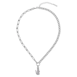 Lacoste Collier Et Pendentif<Collier Femme Crocodile - 2040553 Acier Rose