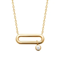 Maison de la Bijouterie Collier Et Pendentif<Collier femme maillon ovale serti clos plaqué or UW344Z45