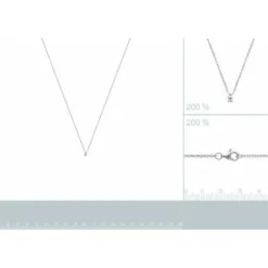 Maison de la Bijouterie Collier Et Pendentif<Collier Femme Sensimio VW30W445 Argent