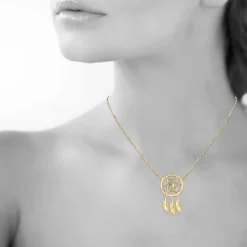 Maison de la Bijouterie Collier Et Pendentif<Collier Femme Sensimio UWZW5W45 Plaqué or