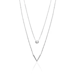 Maison de la Bijouterie Collier Et Pendentif<Collier Femme Sensimio VWZU0445 Argent