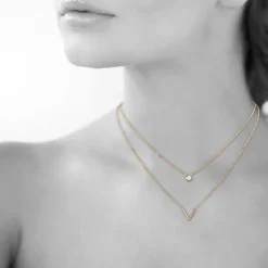 Maison de la Bijouterie Collier Et Pendentif<Collier Femme Sensimio UWZU0445 Plaqué or
