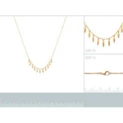 Maison de la Bijouterie Collier Et Pendentif<Collier Femme Sensimio UYZ4U645 Plaqué or