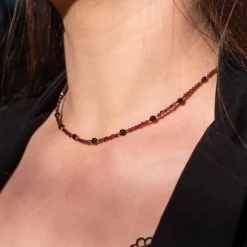 Sloya Collier Et Pendentif<Collier Femme Paloma en pierres Grenat