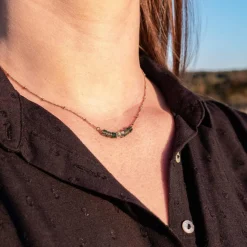 Sloya Collier Et Pendentif<Collier Femme Piana Agate Aquatique Vert