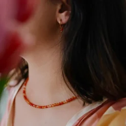 Sloya Collier Et Pendentif<Collier Femme Serena en pierres Cornaline Rouge