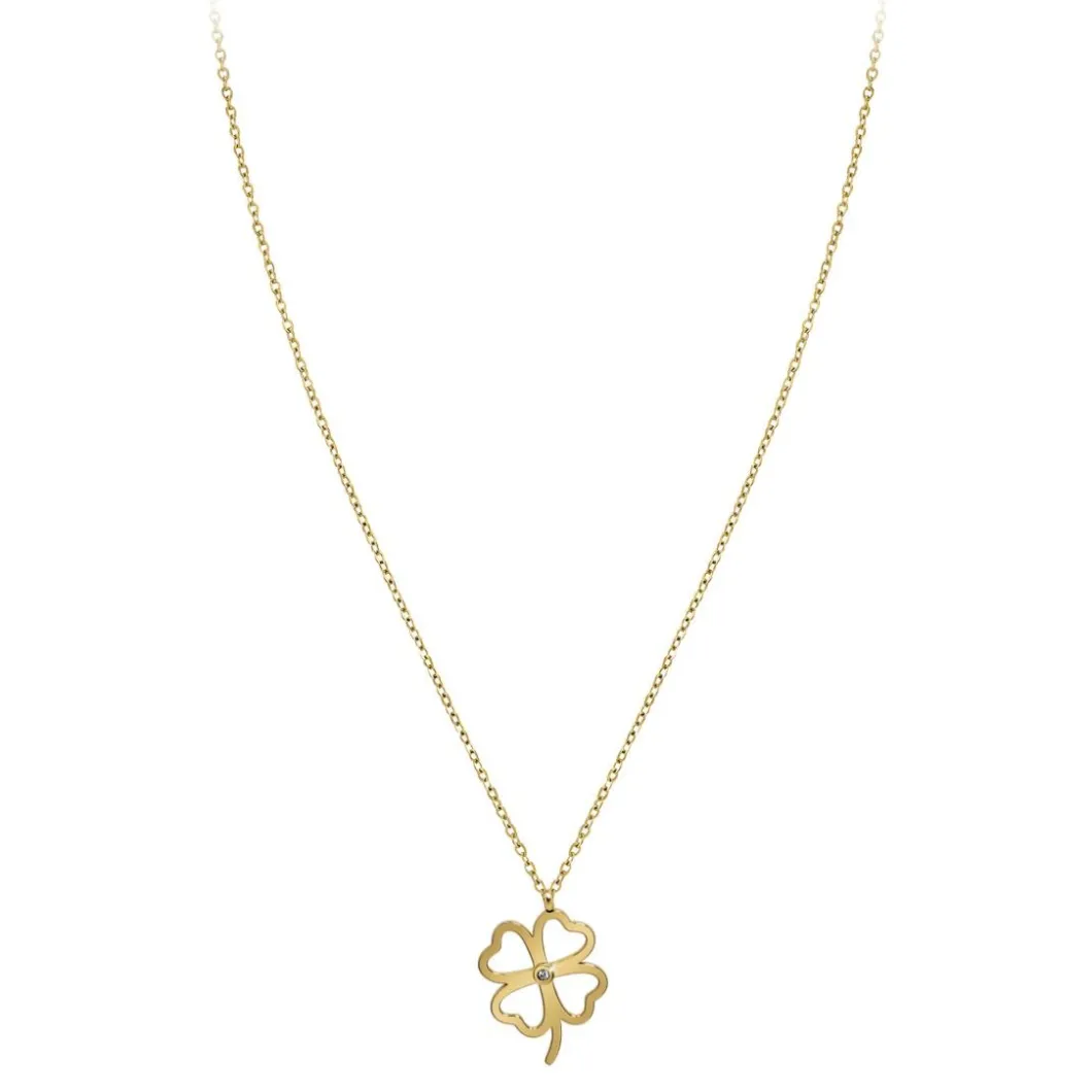 So Charm Bijoux Collier Et Pendentif<Collier Femme So Charm - BD4096-DORE - Collier Trèfle Doré