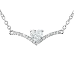 So Charm Bijoux Collier Et Pendentif<Collier Femme So Charm - B4193-ARGENT - Collier Coeur Argenté