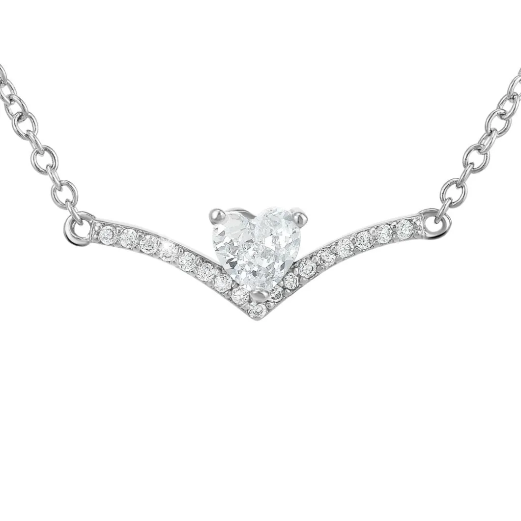 So Charm Bijoux Collier Et Pendentif<Collier Femme So Charm - B4193-ARGENT - Collier Coeur Argenté