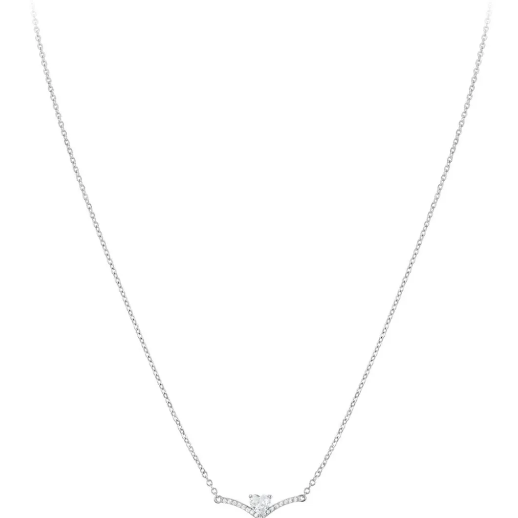 So Charm Bijoux Collier Et Pendentif<Collier Femme So Charm - B4193-ARGENT - Collier Coeur Argenté
