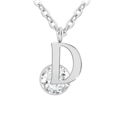 So Charm Bijoux Collier Et Pendentif<Collier Femme So Charm - B1498-D - Collier Initiale Argenté