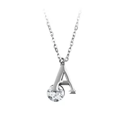 So Charm Bijoux Collier Et Pendentif<Collier Femme So Charm - B1498-A - Collier Initiale Argenté