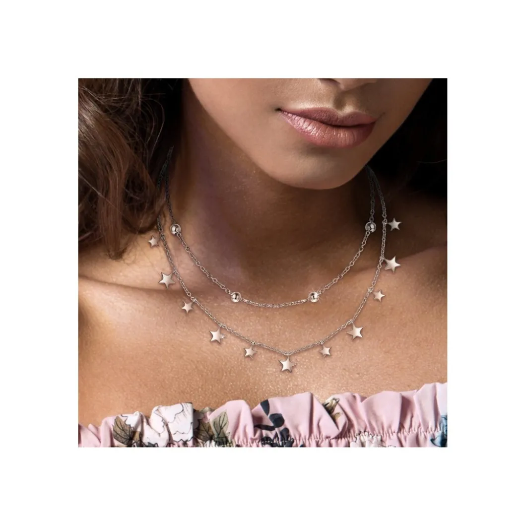 So Charm Bijoux Collier Et Pendentif<Collier Femme So Charm - B2263-ARGENT+B2370-ARGENT - Collier Mode Argenté