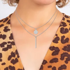 So Charm Bijoux Collier Et Pendentif<Collier Femme So Charm - BD2728-ARGENT-DIAMANT - Collier Mode Argenté