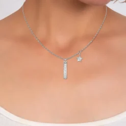 So Charm Bijoux Collier Et Pendentif<Collier Femme So Charm - BD2687-ARGENT-DIAMANT - Collier Mode Argenté