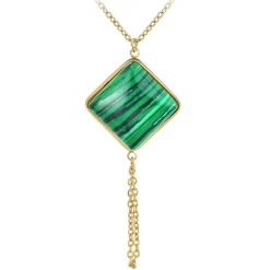 So Charm Bijoux Collier Et Pendentif<Collier Femme So Charm - B3040-MALACHITE - Collier Mode Doré