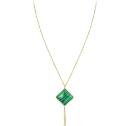 So Charm Bijoux Collier Et Pendentif<Collier Femme So Charm - B3040-MALACHITE - Collier Mode Doré