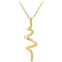 So Charm Bijoux Collier Et Pendentif<Collier Femme So Charm - BD1549-COLLIER-DORE-DIAMANT-BLANC - Collier Mode Doré