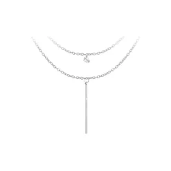 So Charm Bijoux Collier Et Pendentif<Collier Femme So Charm - B2274-ARGENT+B2382-ARGENT-10004-WHITE - Collier Mode Argenté
