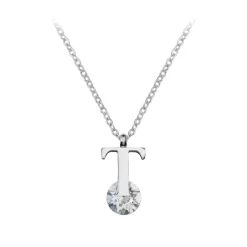 So Charm Bijoux Collier Et Pendentif<Collier Femme So Charm - B1498-T - Collier Initiale Argenté