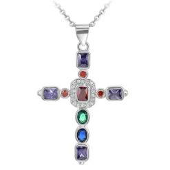 So Charm Bijoux Collier Et Pendentif<Collier Femme So Charm - B2684 - Collier Croix Argenté