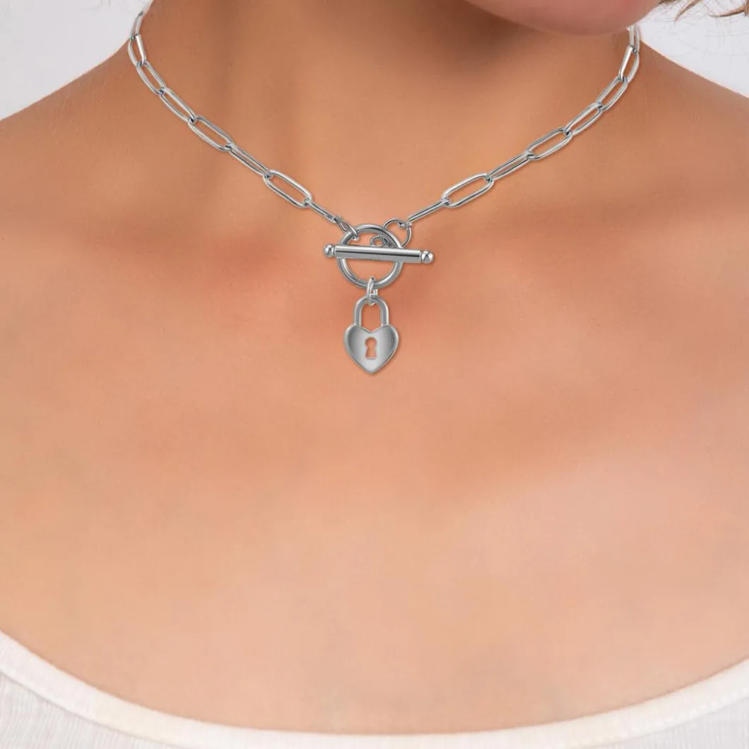 So Charm Bijoux Collier Et Pendentif<Collier Femme So Charm - B3230- - Collier Coeur é Argent