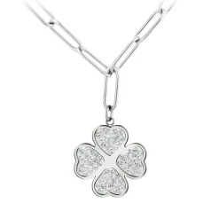 So Charm Bijoux Collier Et Pendentif<Collier Femme So Charm - B3201-ARGENT - Collier Trèfle Argenté