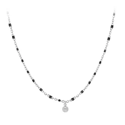 So Charm Bijoux Collier Et Pendentif<Collier Femme So Charm - BD2380-NOIR-DIAMANT - Collier Mode Argenté