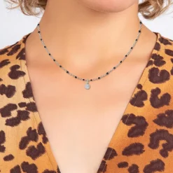 So Charm Bijoux Collier Et Pendentif<Collier Femme So Charm - BD2380-NOIR-DIAMANT - Collier Mode Argenté