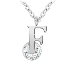 So Charm Bijoux Collier Et Pendentif<Collier Femme So Charm - B1498-F - Collier Initiale Argenté