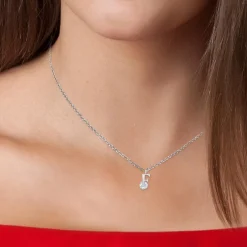 So Charm Bijoux Collier Et Pendentif<Collier Femme So Charm - B1498-F - Collier Initiale Argenté