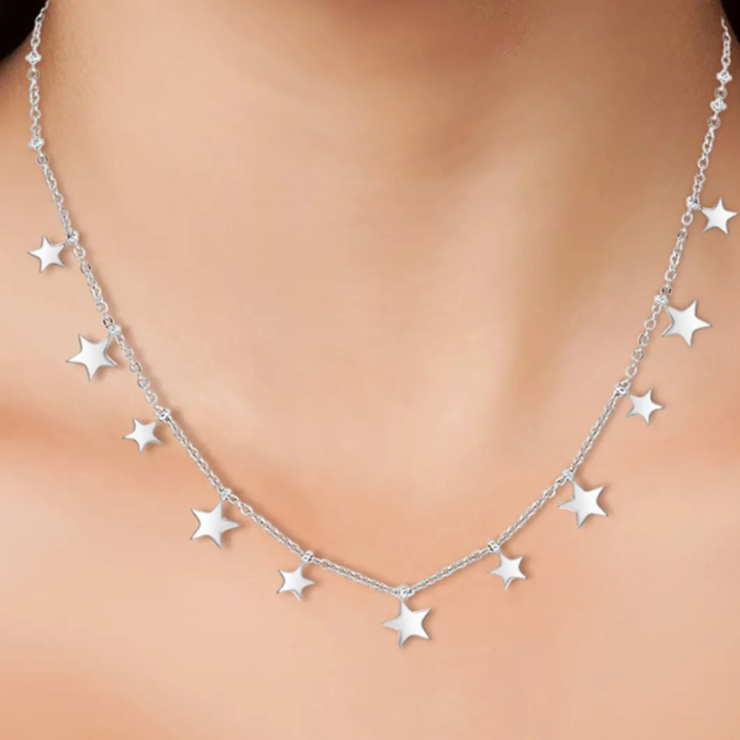 So Charm Bijoux Collier Et Pendentif<Collier Femme So Charm - B2263-ARGENT - Collier Étoile Argenté