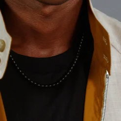 Boss Bijoux Collier Et Pendentif<Collier Homme Sphere Metal - 1580657 Acier Noir