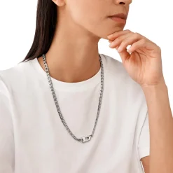 Diesel Bijoux Collier Et Pendentif<Collier Homme - DX1497040 - Acier Argent