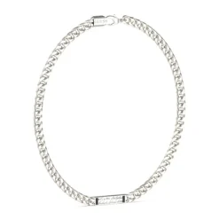 Guess Bijoux Collier Et Pendentif<Collier Homme Inscription - JUMN04400JWST Acier Argent