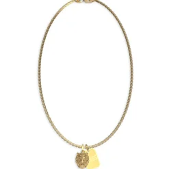Guess Bijoux Collier Et Pendentif<Collier homme JUMN01300JWYG - LION KING Acier Doré