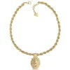 Guess Bijoux Collier Et Pendentif<Collier homme JUMN01305JWYG LION KING Acier Doré