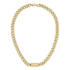 Lacoste Collier Et Pendentif<Collier Homme Backhand - 2040434 Acier Doré