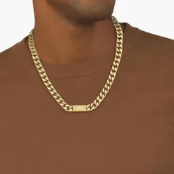 Lacoste Collier Et Pendentif<Collier Homme Backhand - 2040434 Acier Doré