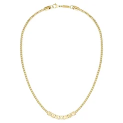 Lacoste Collier Et Pendentif<Collier Homme Script - 2040524 Acier Doré