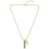 Lacoste Collier Et Pendentif<Collier Homme Umpire - 2040488 Acier Doré, Vert