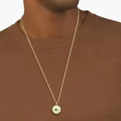 Lacoste Collier Et Pendentif<Collier Homme Vigor - 2040448 Acier Doré, Vert