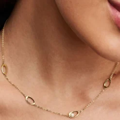 Pandora Collier Et Pendentif<Collier Ovale de Forme Organique & Perle de Culture d'Eau Douce Traitée